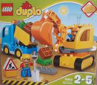 Duplo Klocki Lego Ciężarówka i koparka gąsienicowa 10812