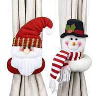 Klamra świąteczna pluszak bałwanek kurtyna ozdoba dekoracja