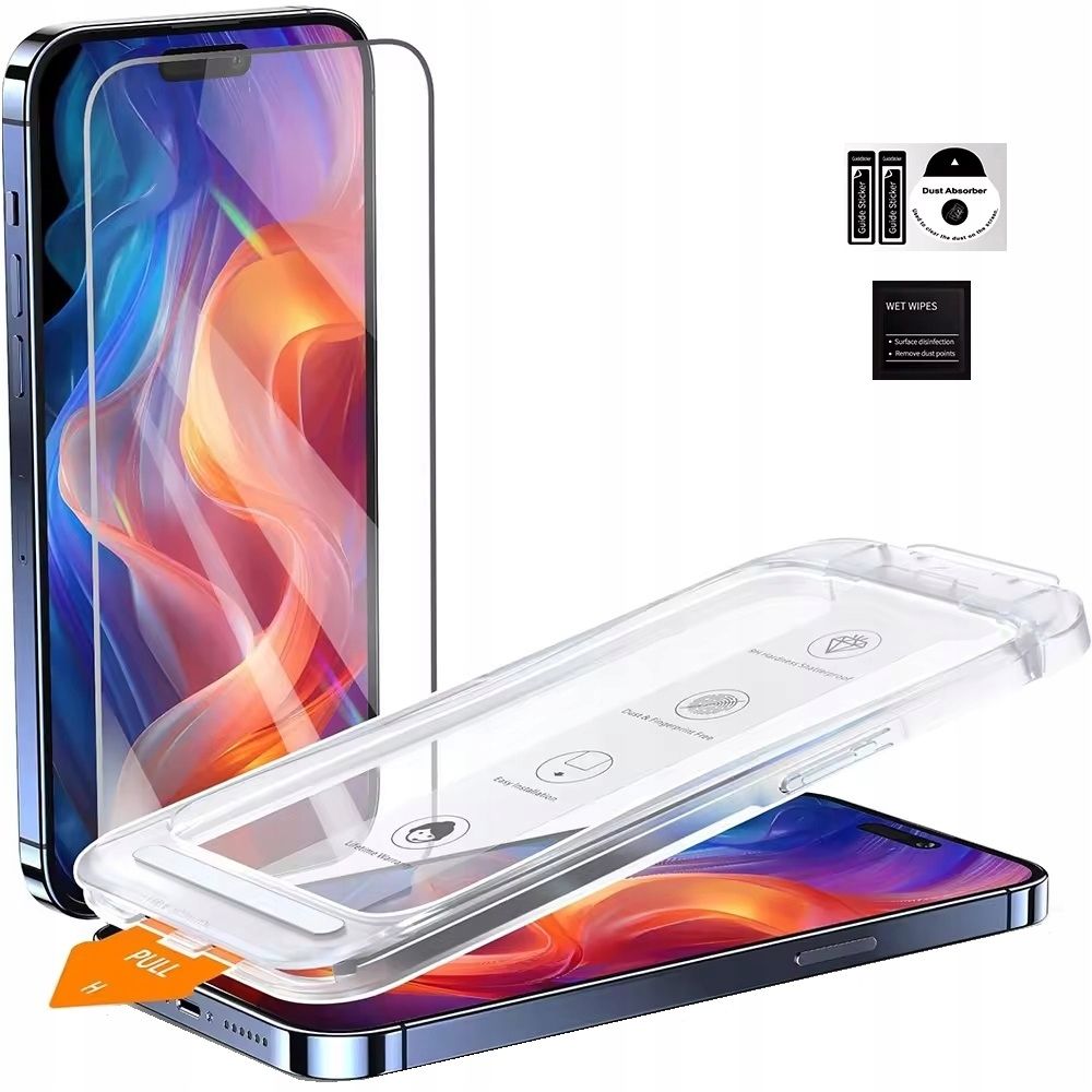 Szkło Hartowane Pełne Do Iphone 12 Pro Max Z Ramką Do Montażu