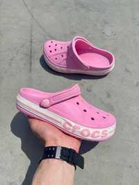 АКЦІЯ! Жіночі щльопанці Crocs Logo ‘Pink’ (36-38 р.)