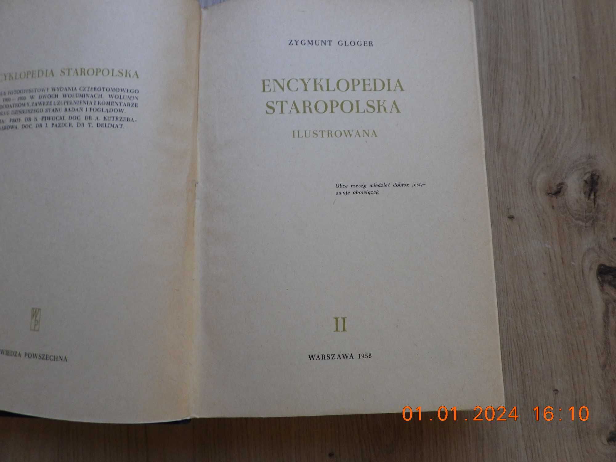 Encyklopedia staropolska. Zygmunt Gloger 1958r. TOM III