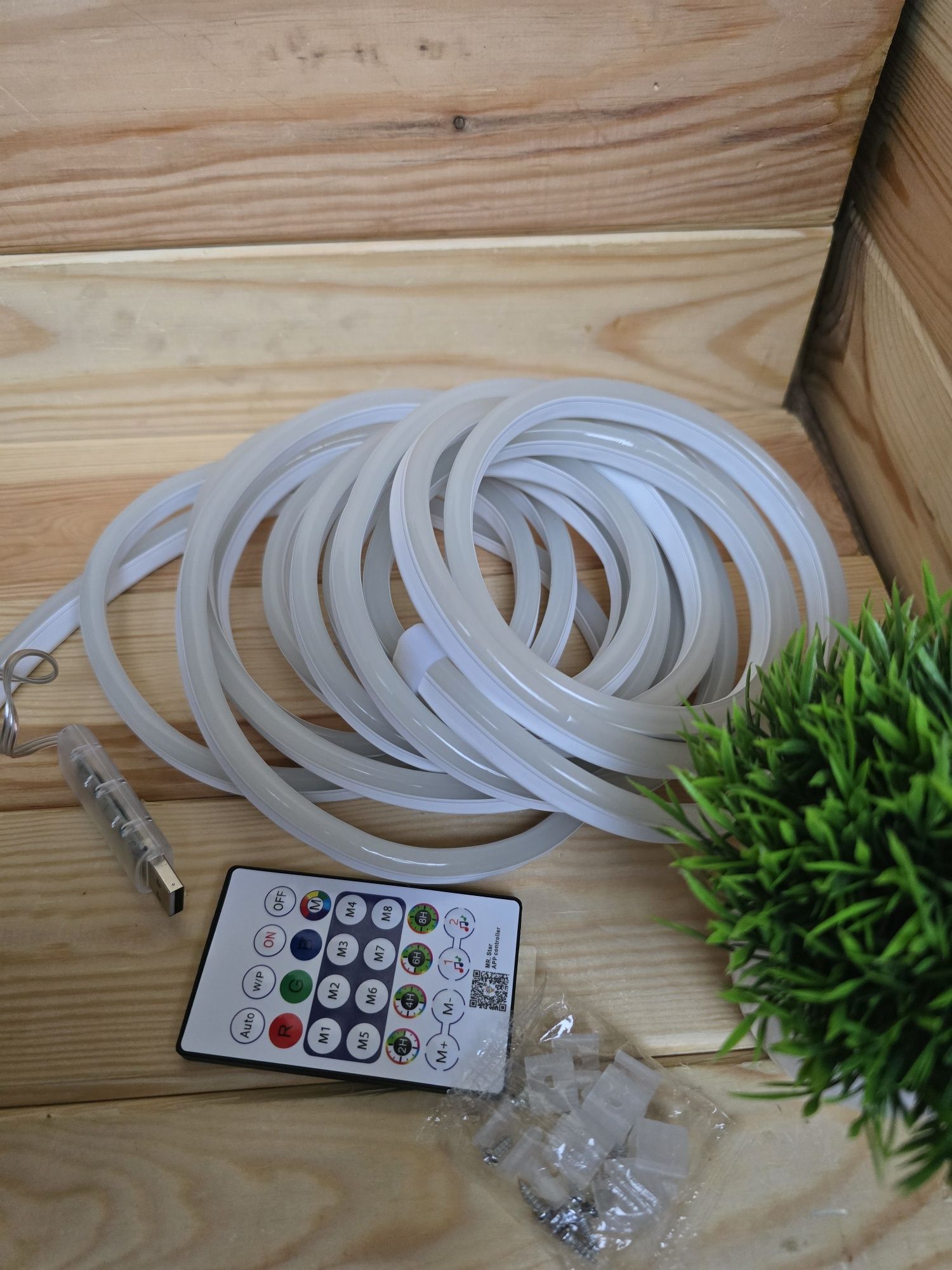 Rgb led лента 5м с пультом умна неоновая стрічка неон гнучкий