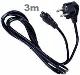 Kabel zasilający Koniczynka Laptop Zasilacze 3m * Solidny Przewód