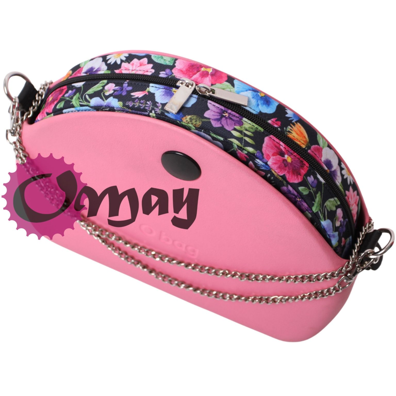 Czarny organizer do OBAG MOON LIGHT bratki 2 kieszenie wkład OMAY
