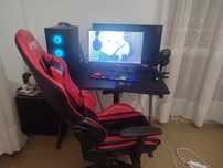 PC gamer + setup, mesa e cadeira.