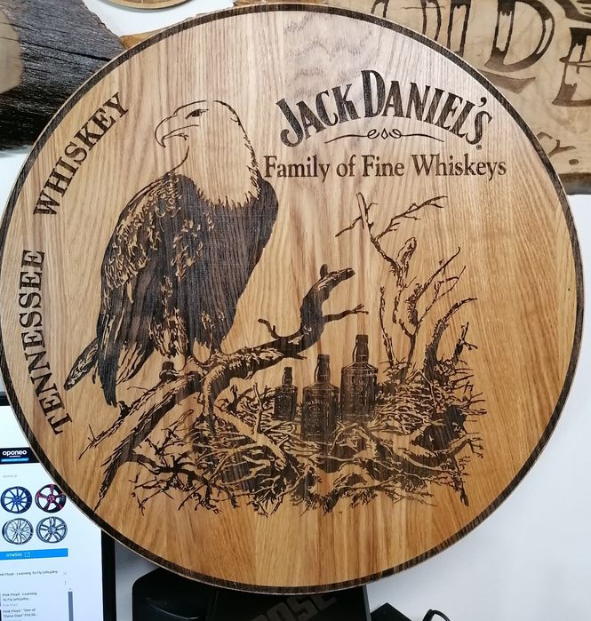 Szyld Blat jack daniels jameson 60cm drewno grawer