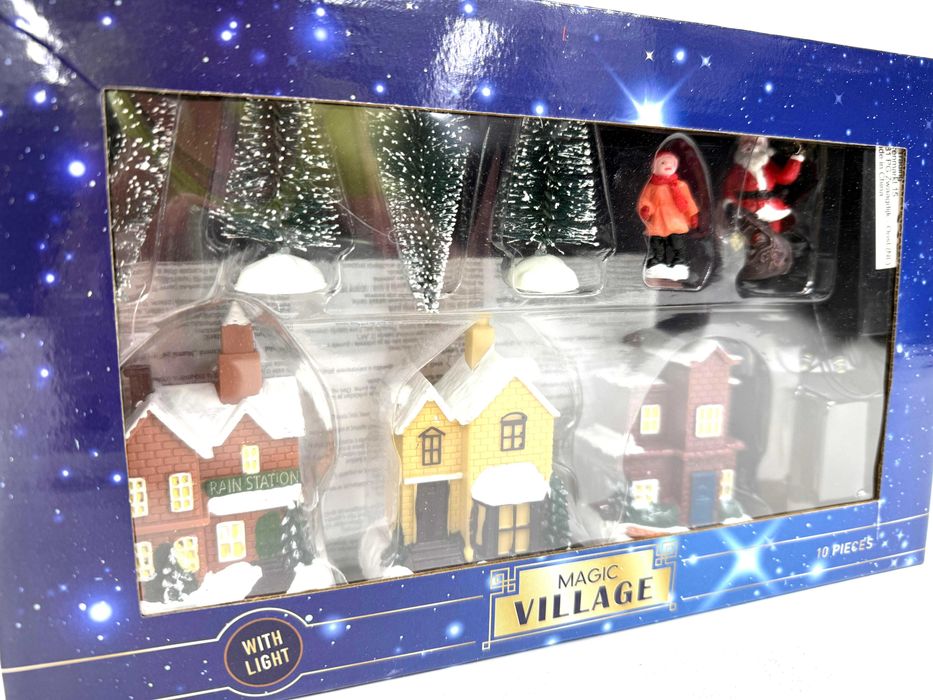 Magic Village 10 szt LED Domki Miasteczko Boże Narodzenie