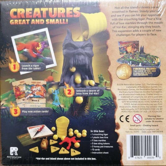 Fireball Island: Crouching Tiger, Hidden Bees! - expansão para jogo