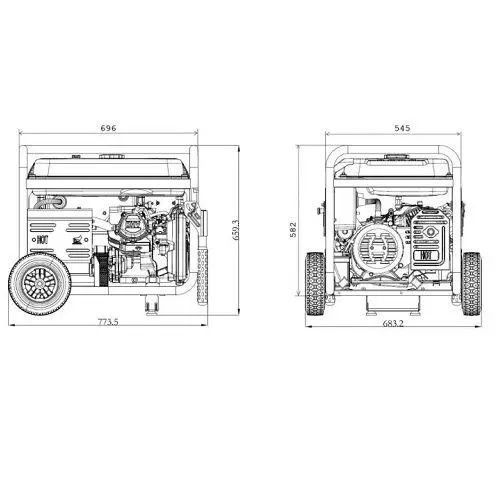 Генератор бензиновый GENERGY TURBO 7000 7 кВт