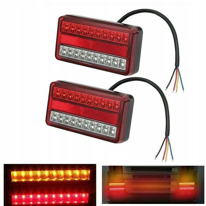 ŚWIATŁA tylne LED DO Ciężarówki PRZYCZEPKI 2szt