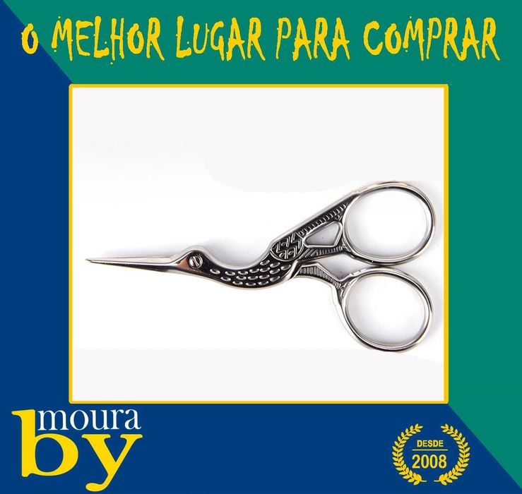 Tesoura de costura modelo cegonha