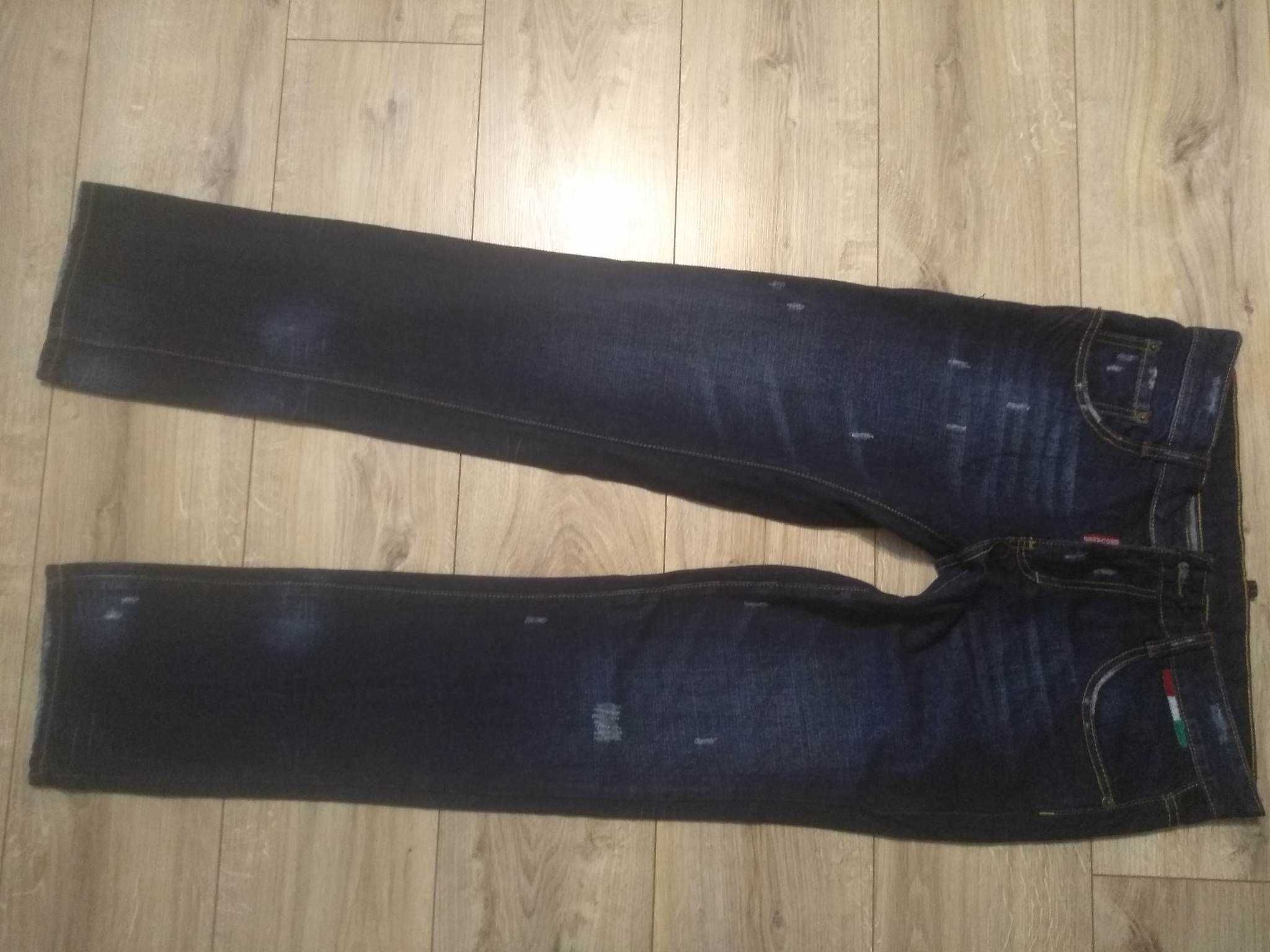 Dsquared spodnie jeansowe size 34 biodrówki