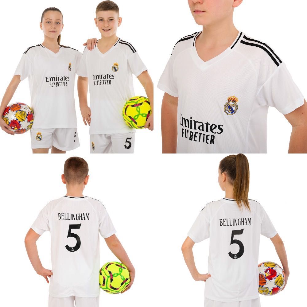 Форма футбольна Real Madrid BELLINGHAM, MBAPPE, VINI JR, 3 вида
