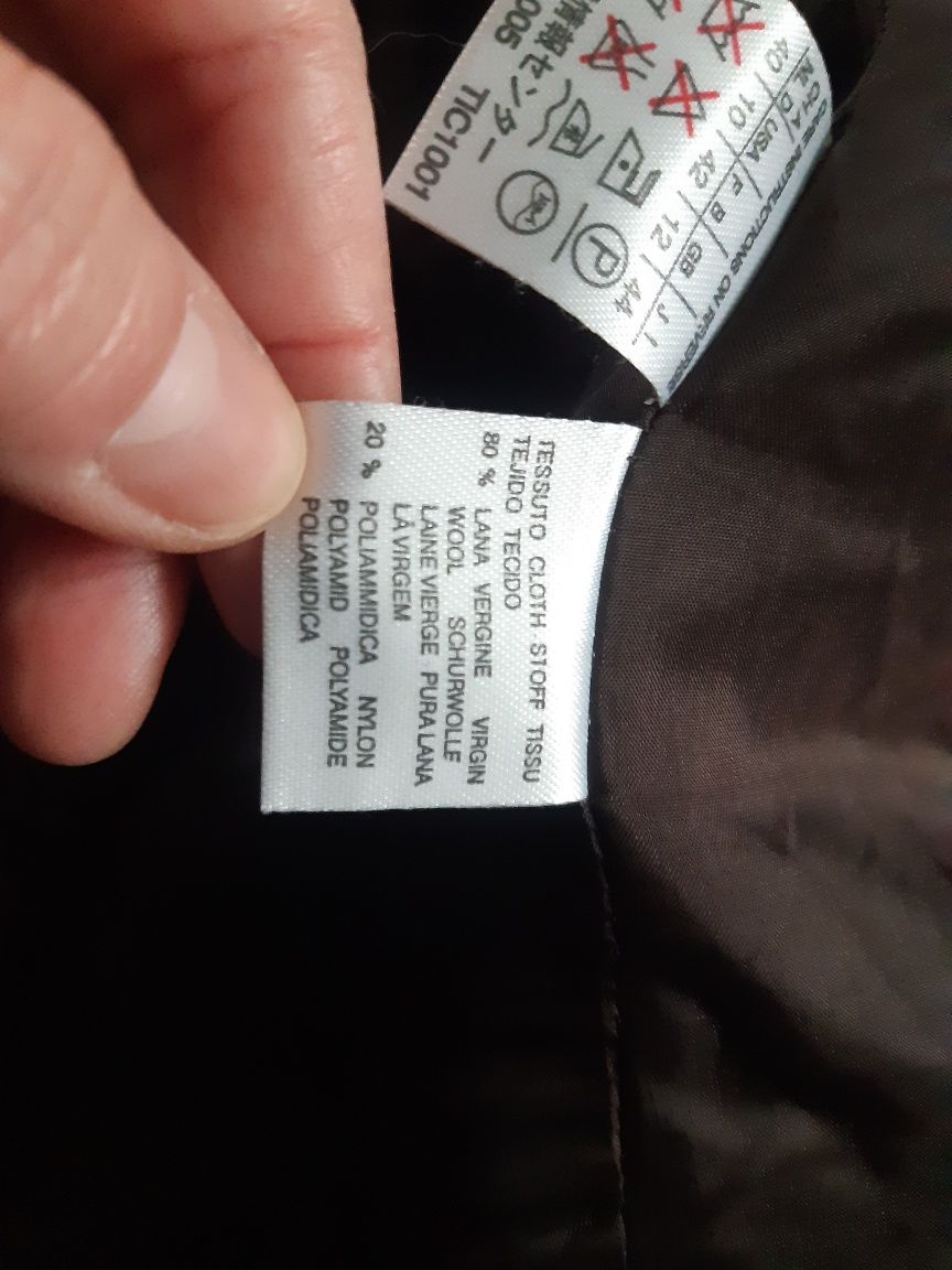 Max Mara żakiet Marynarka damska brąz wełna s/m/l