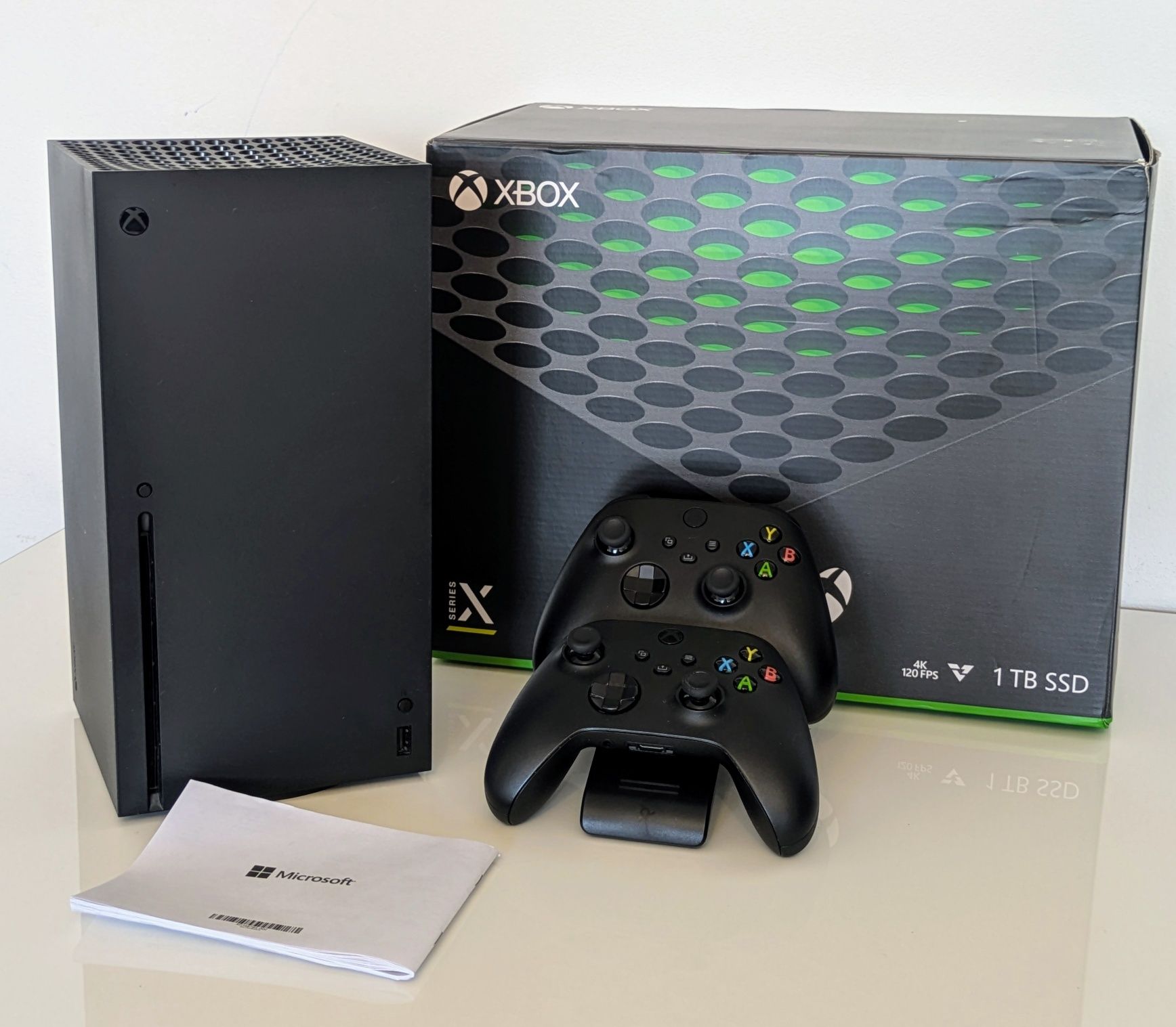 JAK NOWY! / Xbox Series X / 2 PADY! / Oryginalny komplet ! / Ładowarka