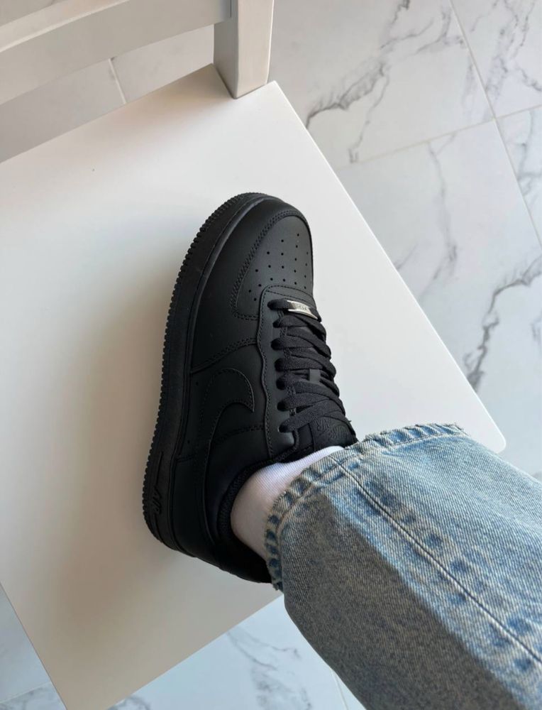 Чорні форси, Nike Air Force 1 Low Black, чорні найк аір форси,еір форс