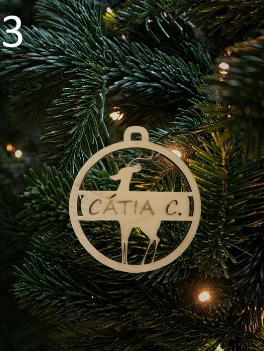 Bolas de Natal com nome personalizável, entrega na hora