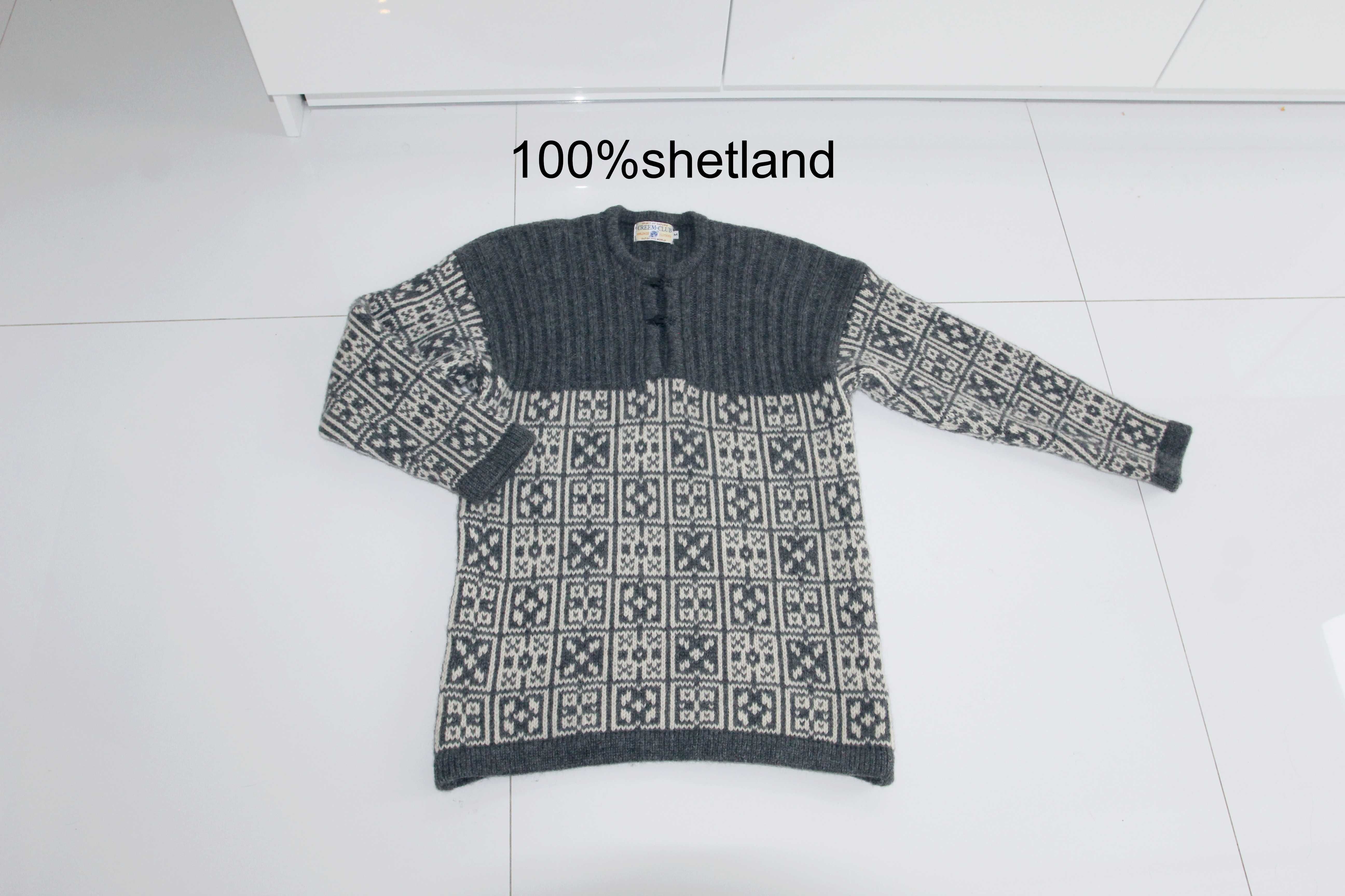 Creem club 100% shetland bez wad M/L