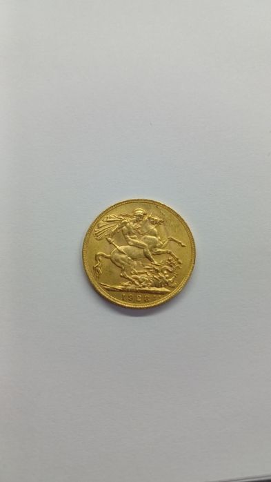 Золотая монета соверен 917 проба Великобританія