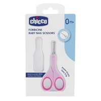 Chicco Baby Nail Scissors Nożyczki Z Osłonką 0M+ Różowe (P1)