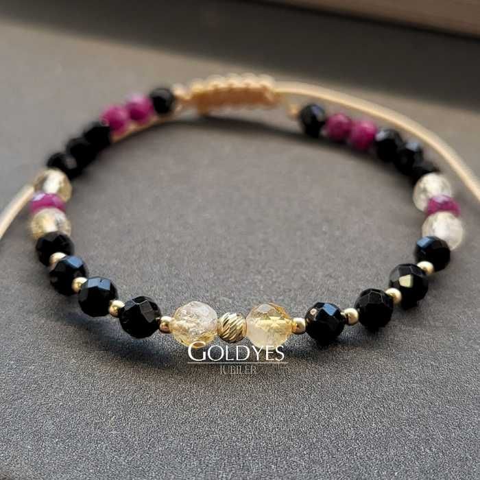 złota bransoletka na szczęcie próba złota 585