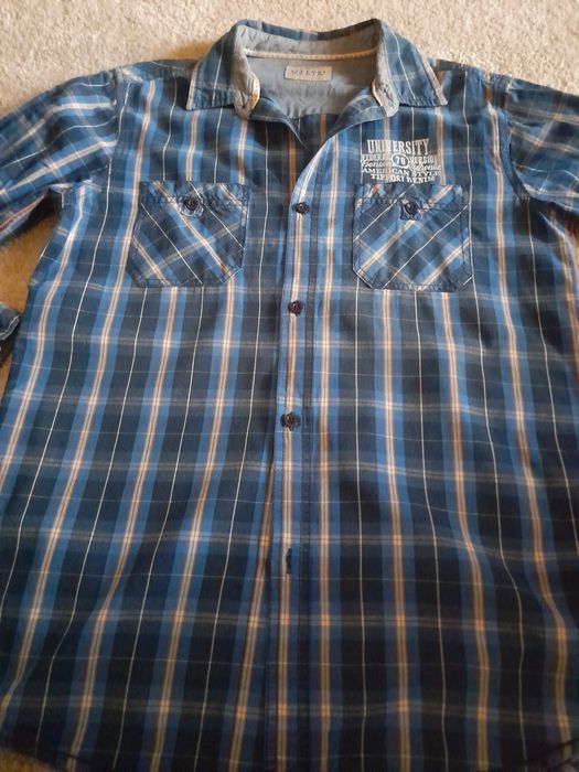 Camisa azul manga tiffosi