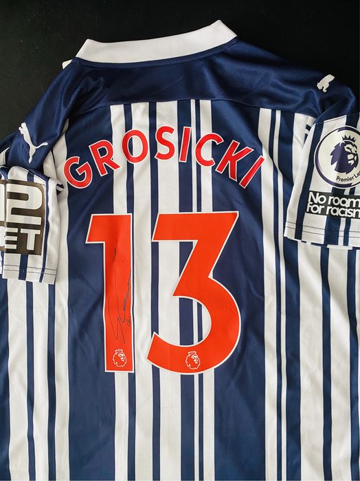 Koszulka Meczowa Premier Leaque Kamil Grosicki WBA z Autografem!