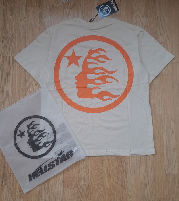 Футболка HELLSTAR Classic Tee білого кольору тішка Opium y2k sk8 drill