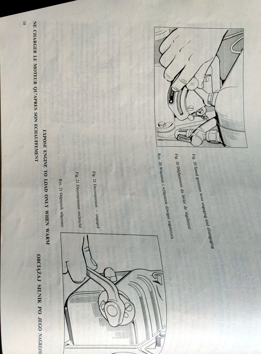 Instrukcja obsługi silnika Andoria S 231  S 231AR  i silnika 1 HC102.