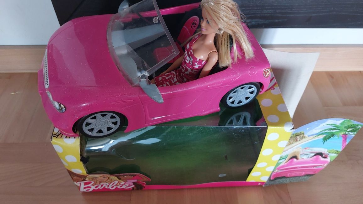 Barbie zestaw + auto barbie pudelko