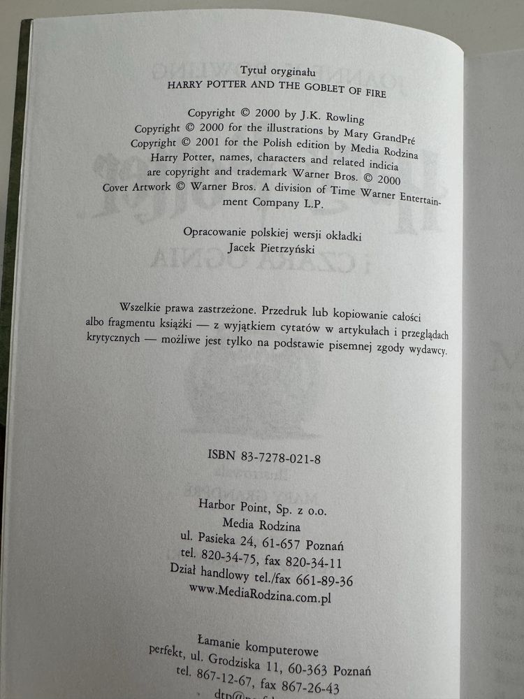 Harry Potter i Czara Ognia Pierwsze polskie wydanie!