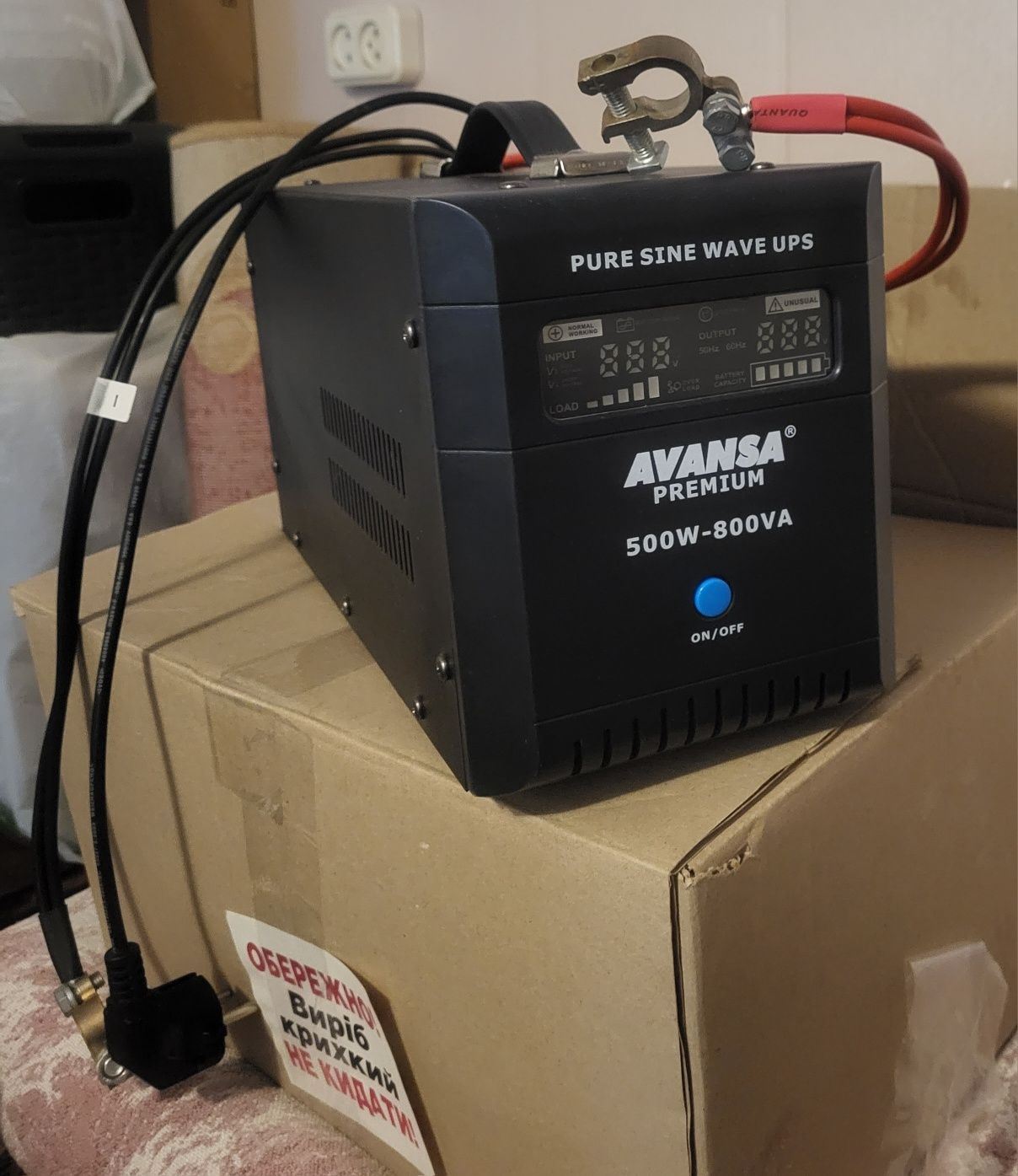 Блок безперебійного живлення Avansa UPS 500 W/800 VA (VOLT POLSKA Sinu