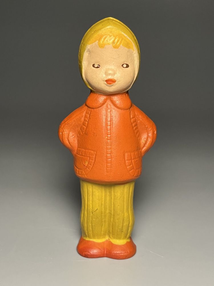 РЕДКАЯ кукла 1960-х "Девочка" игрушка пищалка СССР