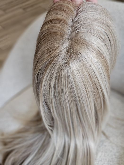 ‼️Натуральна перука блонд Парик натуральний після хіміотерапії