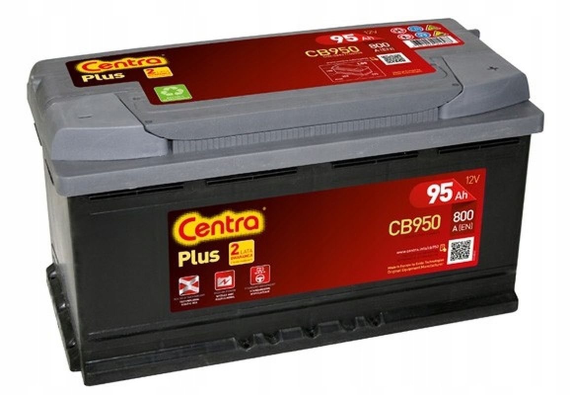 Akumulator Centra Plus Cb950/95Ah 800a P+