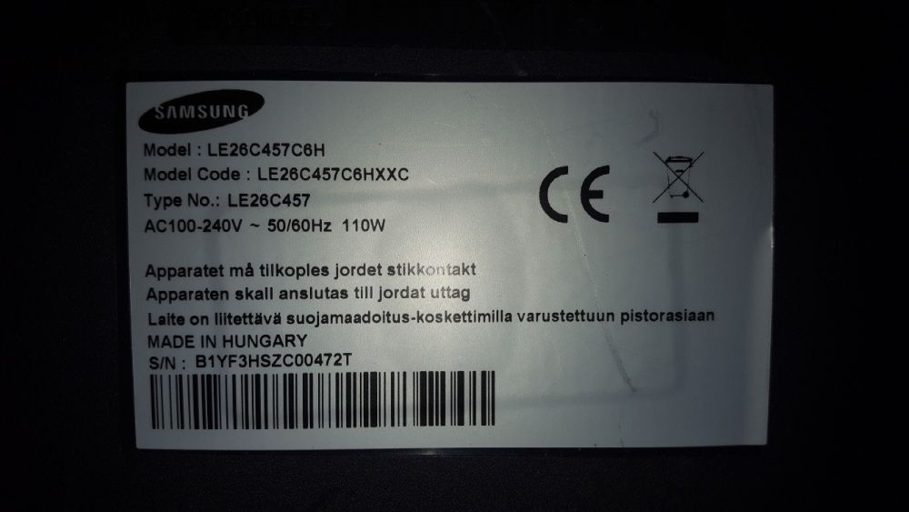 Samsung LE26C475C6H BN94-04077A