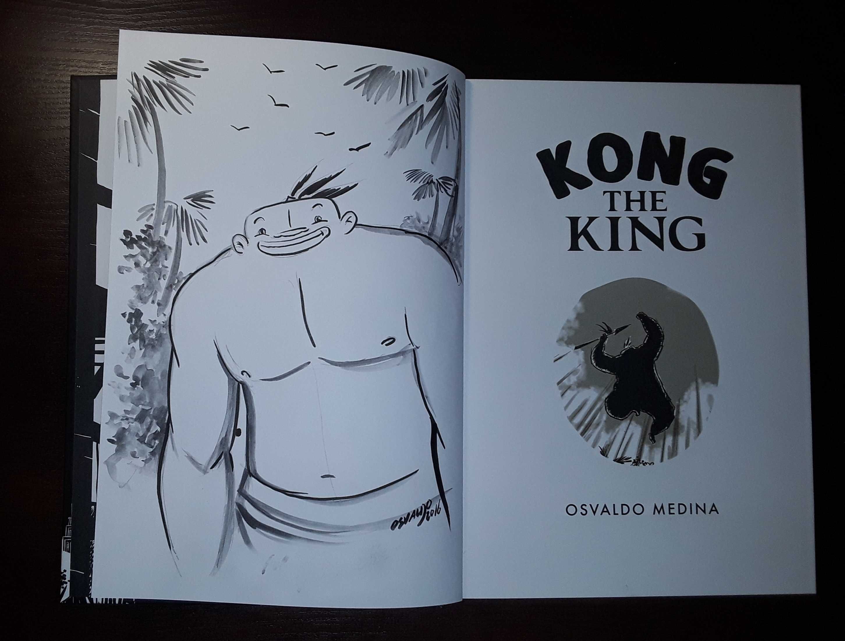 Kong the King Osvaldo Medina Autograf Rysunek Komiks