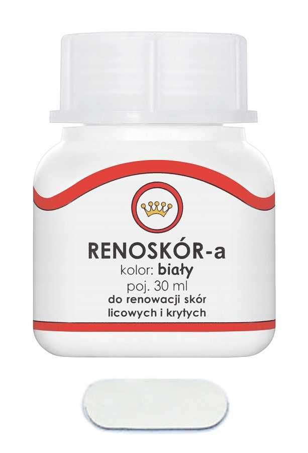 RENOSKÓR FARBA Lakier do skóry Biały 30ml