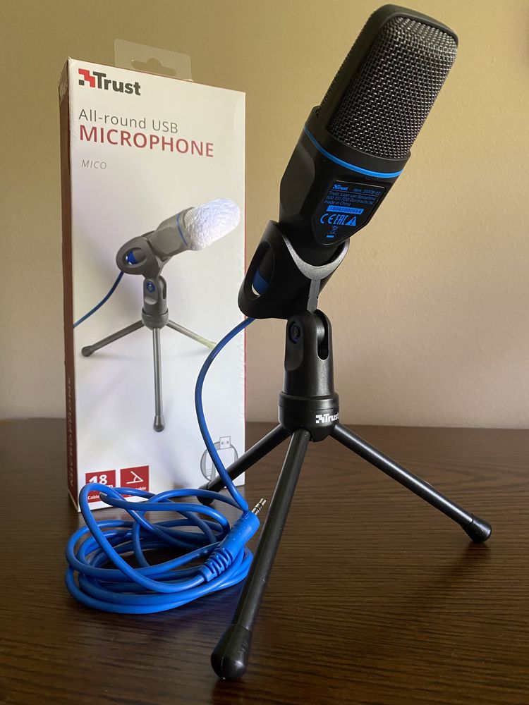 Microfone com fio TRUST Azul