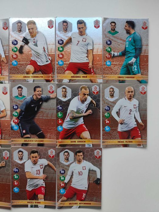 Karty Panini z Piłkarzami Dumni z Naszych 14 szt.