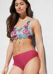 B.P.C bikini bustier różowe w kolorowe kwiaty 38.