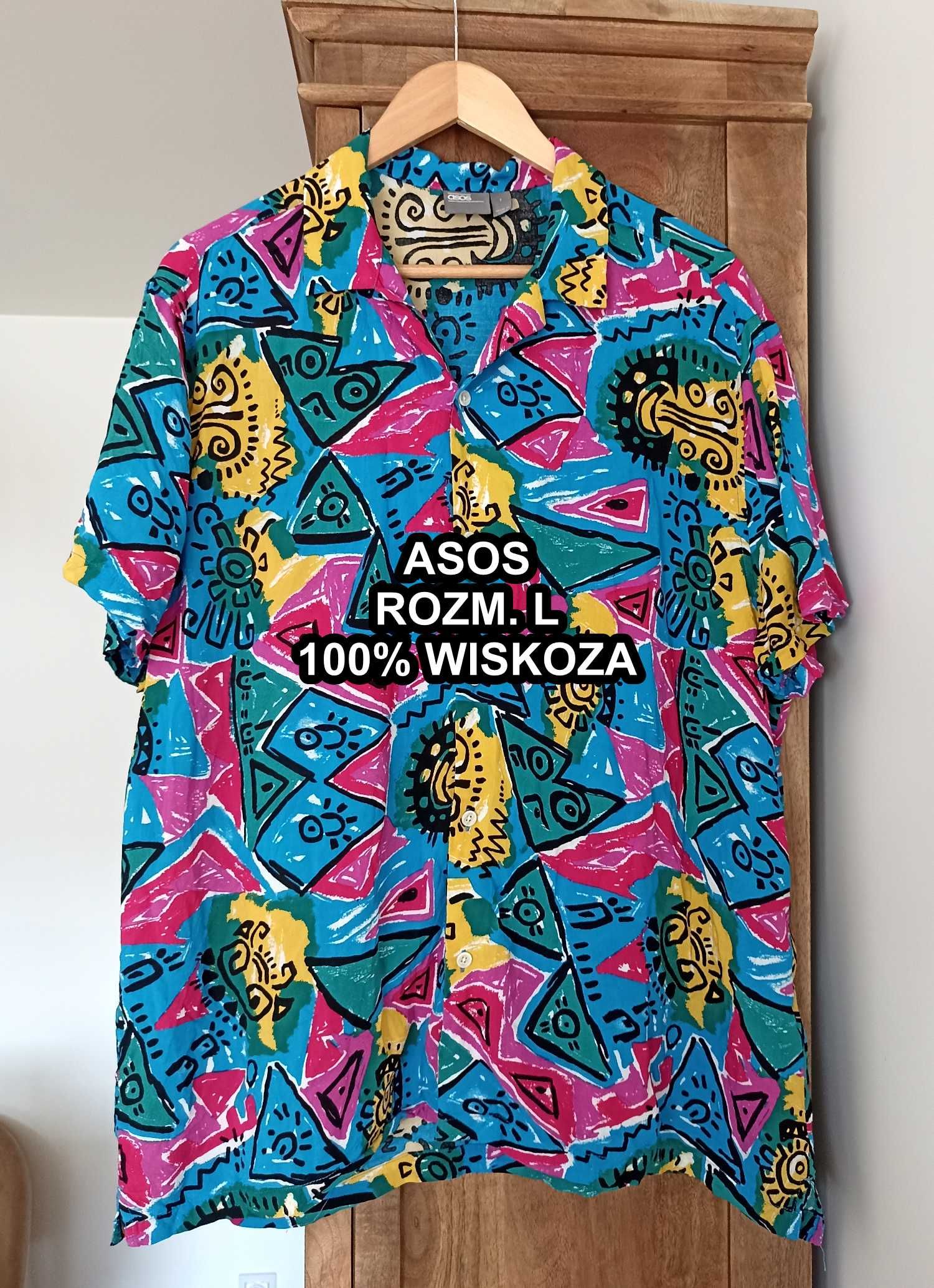 Wzorzysta koszula asos print geometric aztec