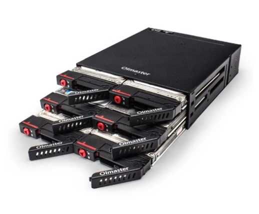 Caixa de Disco Rígido OImaster MR-6601 com Seis Compartimentos Ópticos