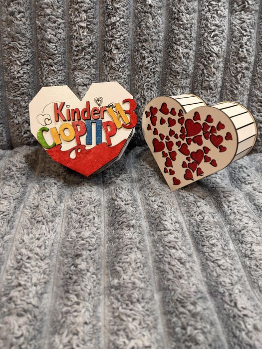 Деревяні подарункові коробки кіндер та коверти для грошей