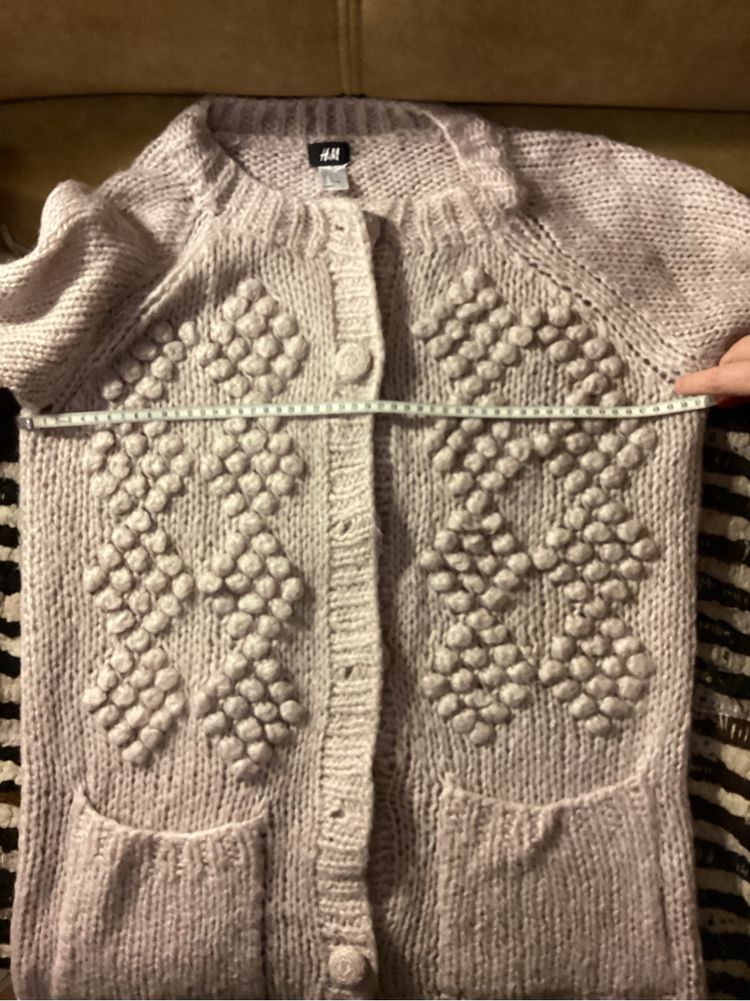 Sweter H&M, rozmiar 38, delikatny różowy
