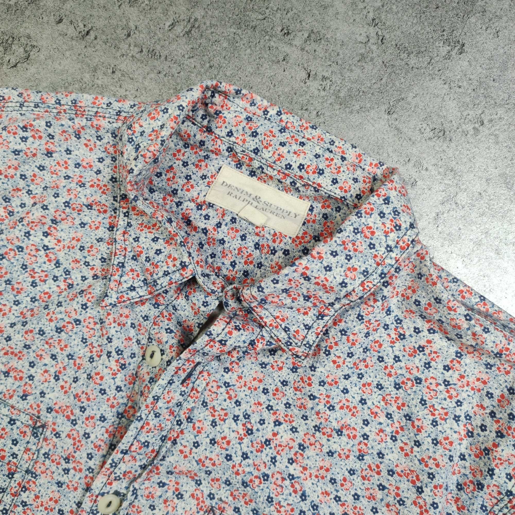 MĘSKA PREMIUM Koszula Elegancka Bawełna POLO Ralph Lauren Kwiaty