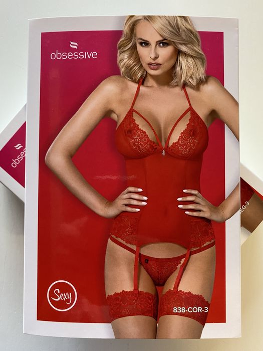 Corpete e tanga vermelha - Lingerie - Sexy