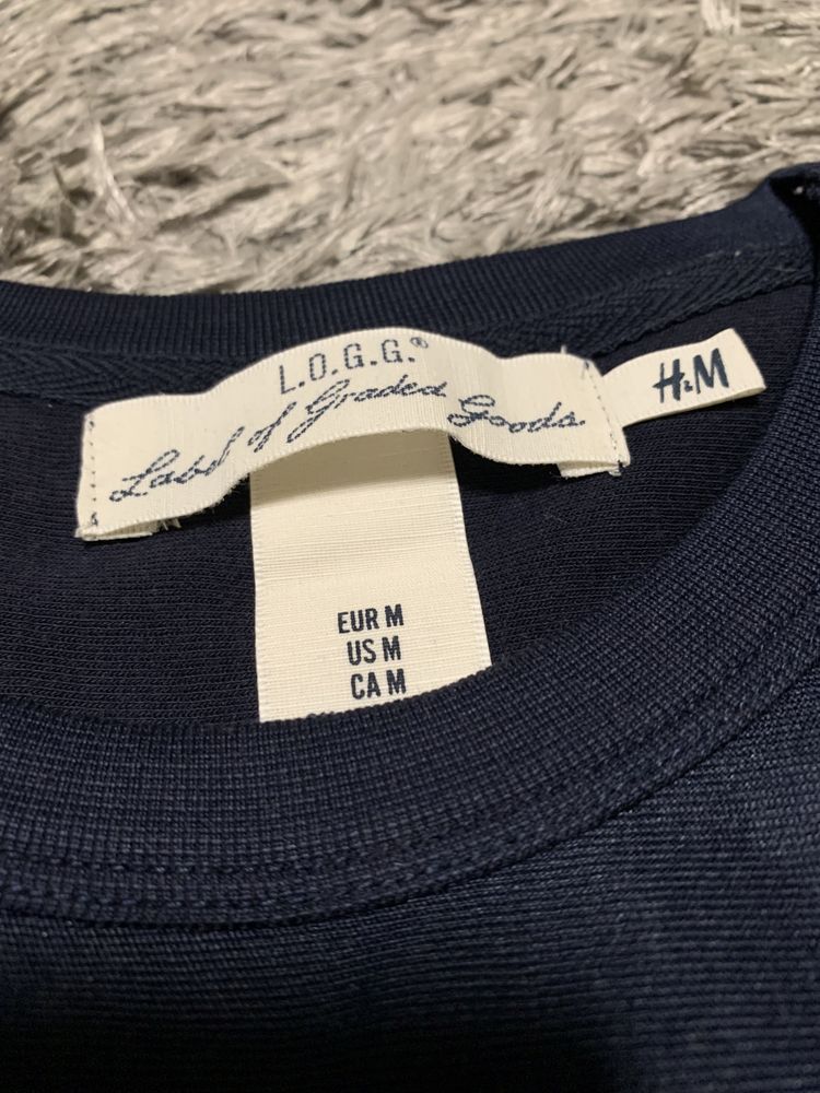 Bluzka z długim rękawem męska H&M śliska