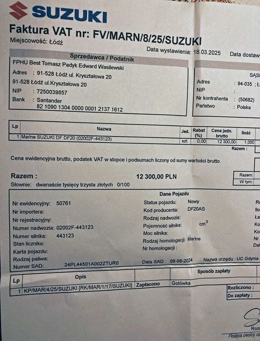 Super okazja! Silnik zaburtowy Suzuki DF20A na gwarancji