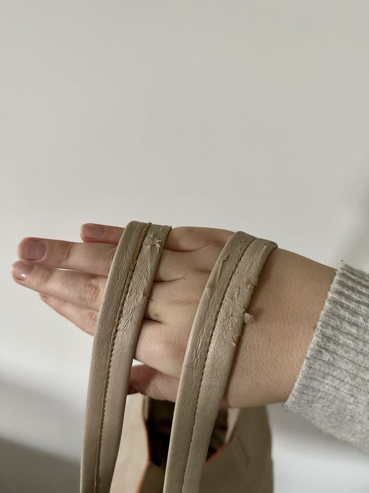 Torba shopper shopperka duża pojemna beżowa city bag